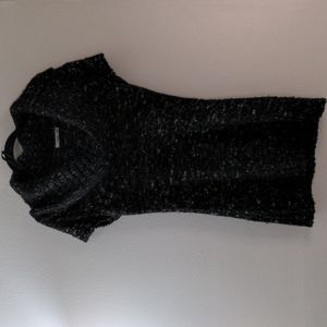 Knitted Cowel Neck Sweater with Capped Sleeve